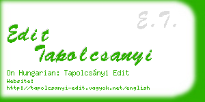 edit tapolcsanyi business card